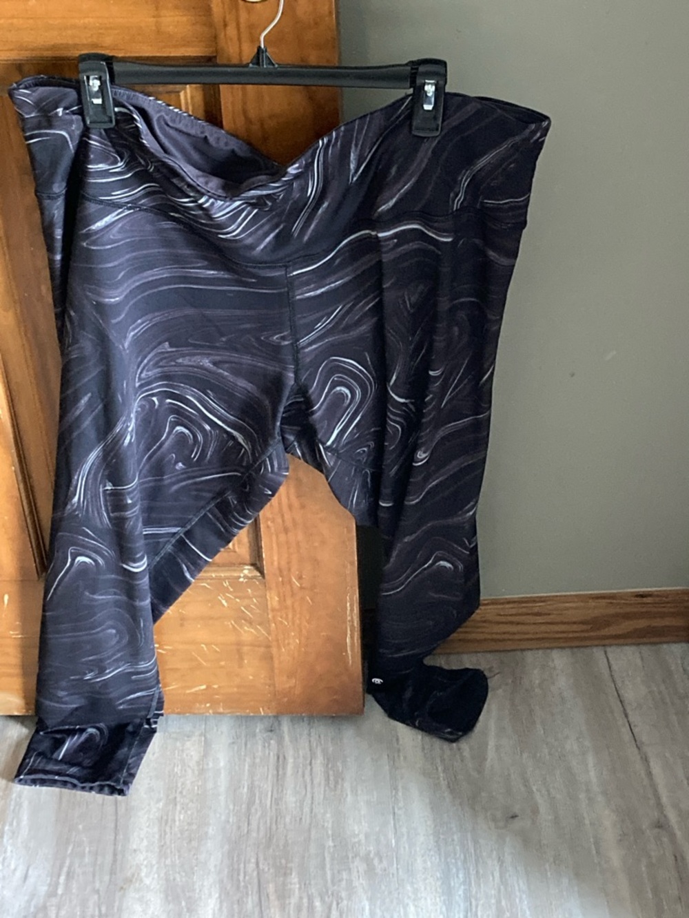 Champion Black Marble-Print Leggings